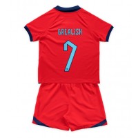 Maglie da calcio Inghilterra Jack Grealish #7 Seconda Maglia Bambino Mondiali 2022 Manica Corta (+ Pantaloni corti)